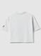 Girls' pure cotton white boxy fit t-shirt with print_4