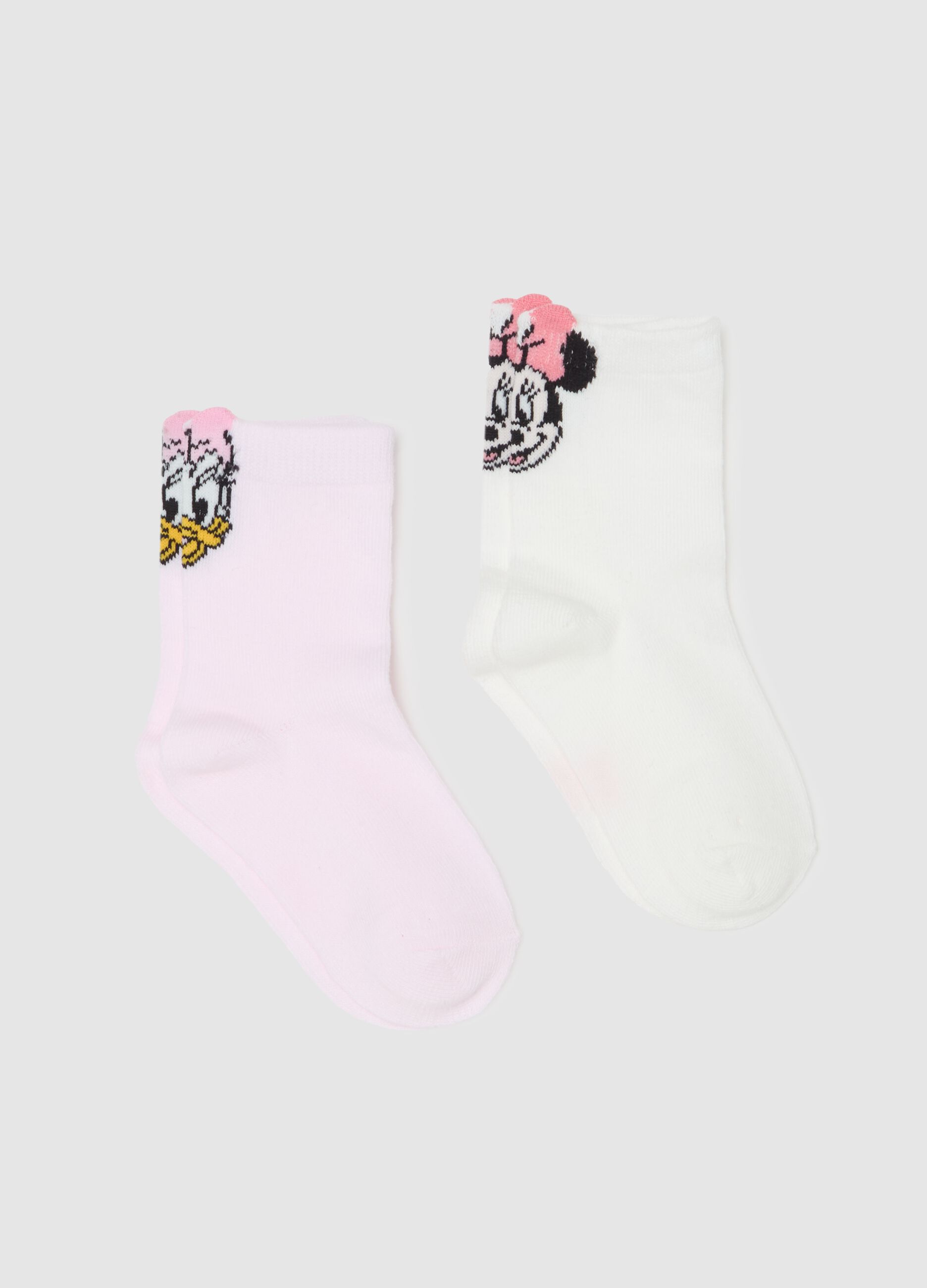 Bipack calze con disegno Minnie e Paperina