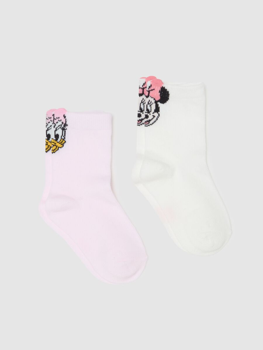Two-pair pack socks with Minnie Mouse and Daisy Duck design_0