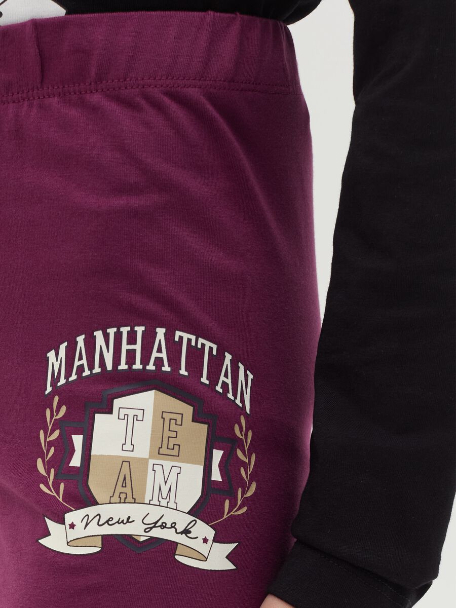 Printed stretch cotton leggings_2