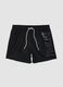 Black swim shorts with drawstring waist_0