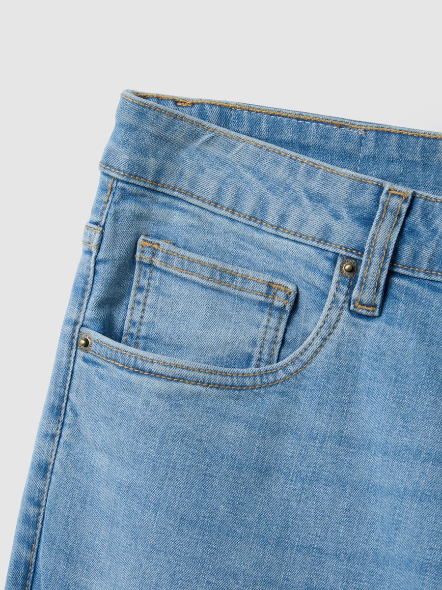 Jeans in cotone elasticizzato azzurro skinny fit_5