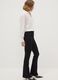 Leggings neri flare fit in punto Milano di viscosa elasticizzata_0