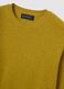 Regular fit yellow crew neck sweater in pure lambswool_5