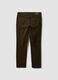 Green slim-fit stretch cotton corduroy trousers_2
