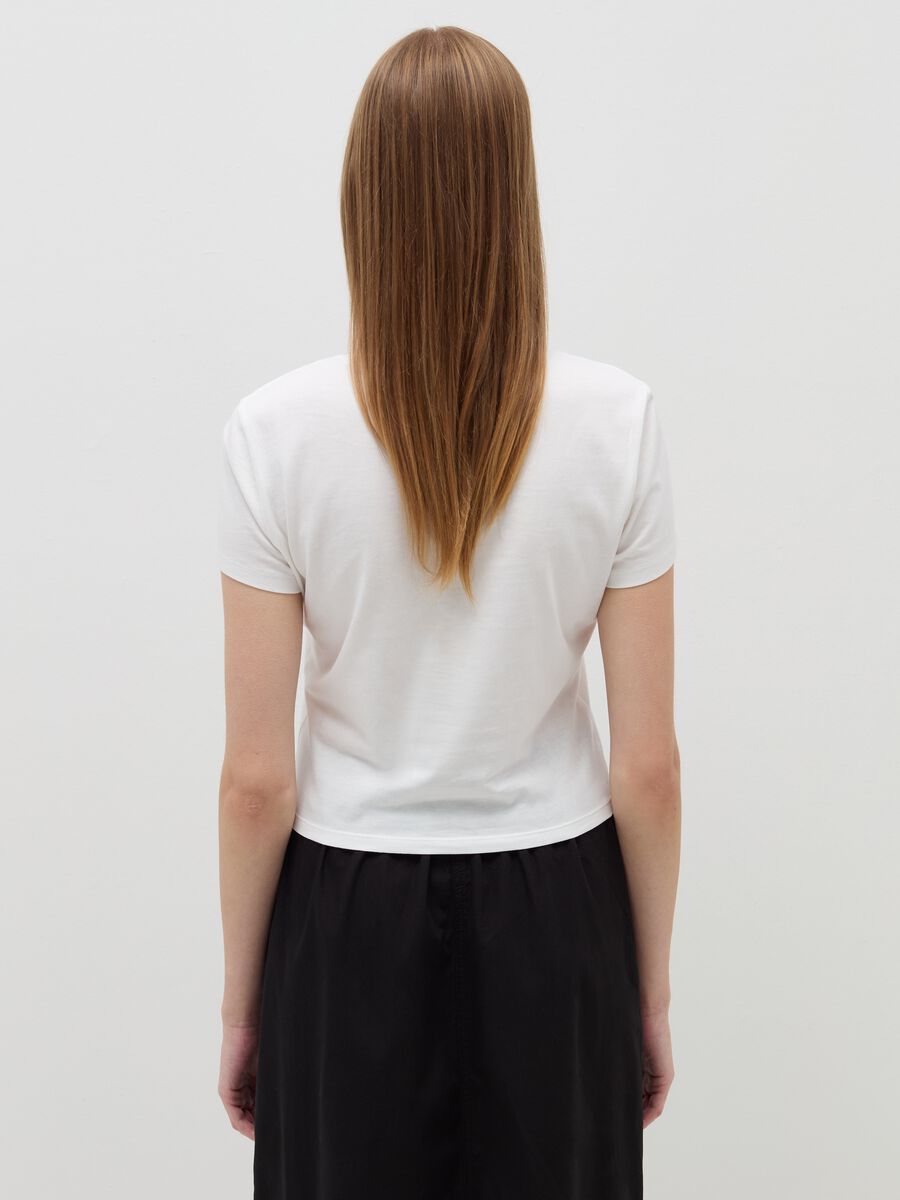 Crop T-shirt in cotton_2