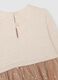 Girls' beige wide fit cotton blend dress with tulle_3