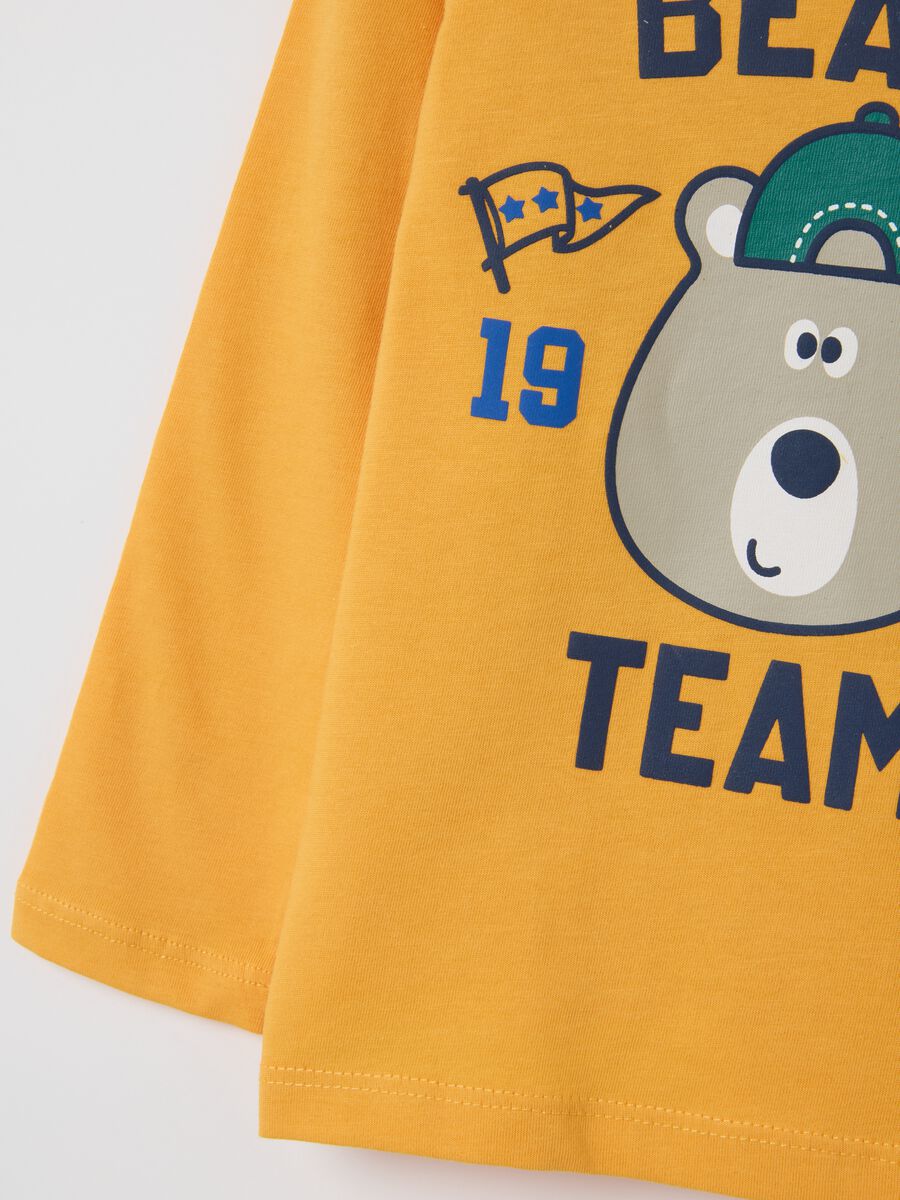 Children's yellow pure cotton t-shirt regular fit_2