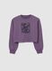 Felpa da ragazza in puro cotone viola regular fit_3
