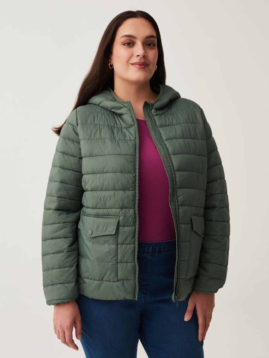 Piumino ultralight con cappuccio Curvy_0