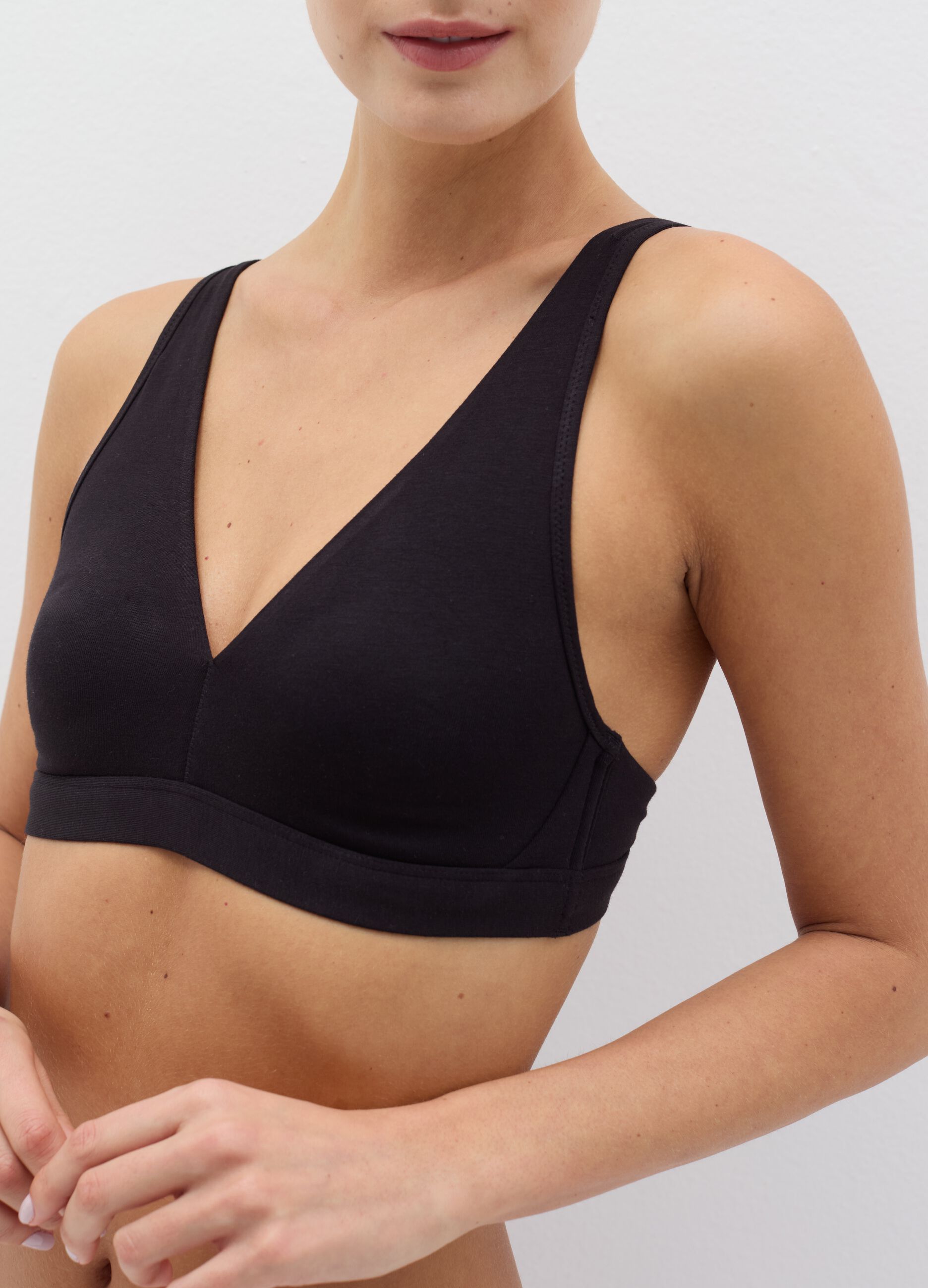 Bipack reggiseni a triangolo in cotone bio stretch
