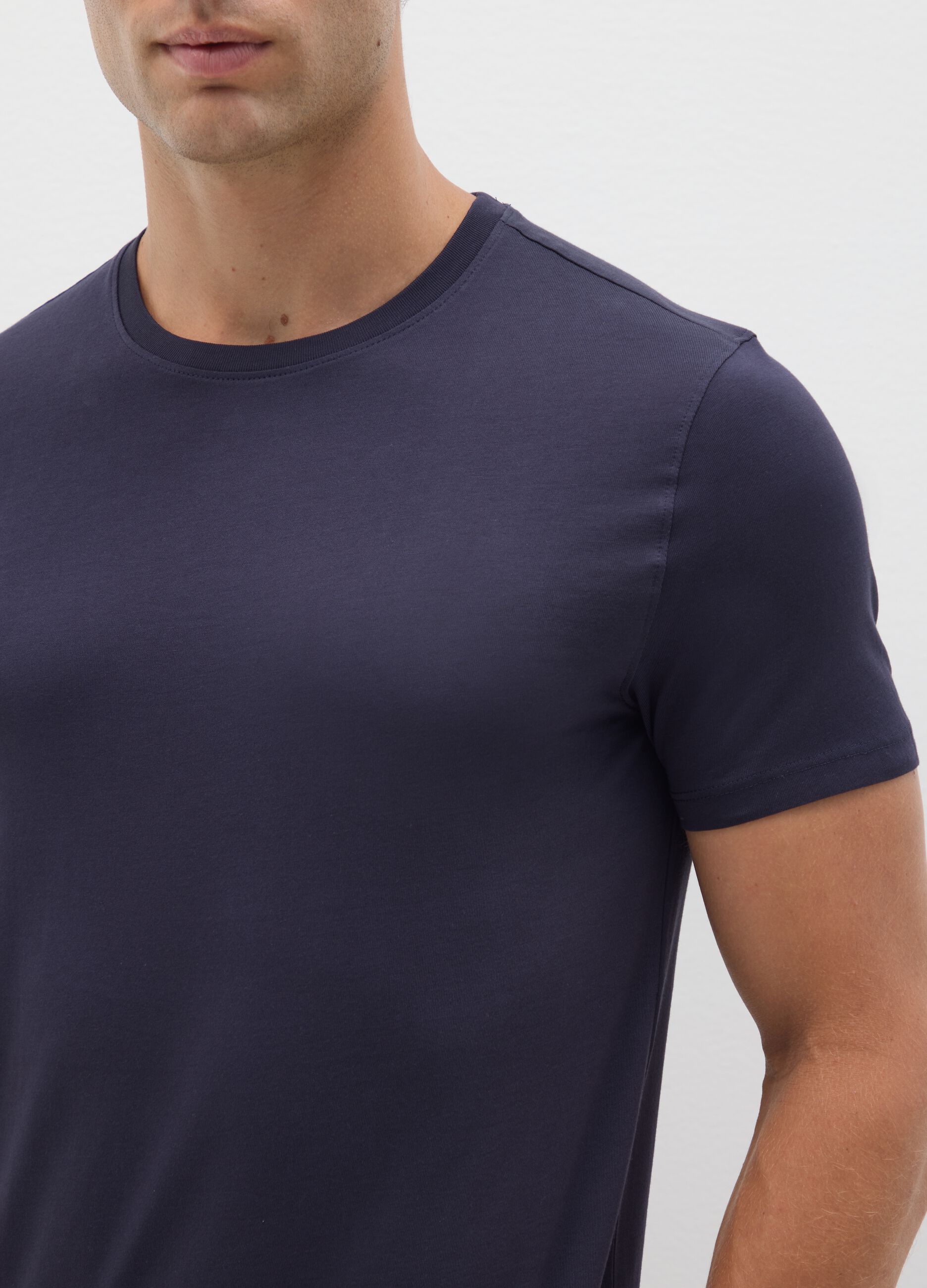 Bipack di t-shirt in puro cotone blu regular fit