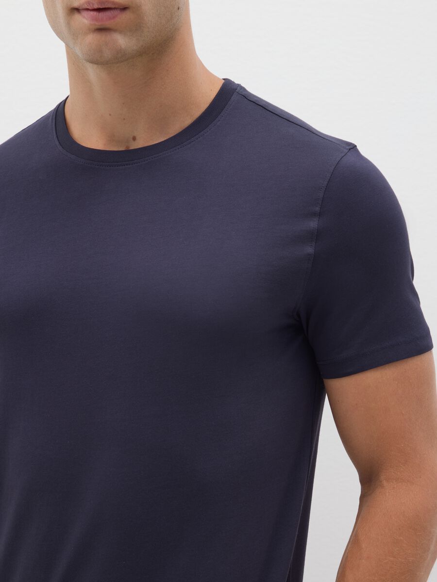Bipack di t-shirt in puro cotone blu regular fit_3