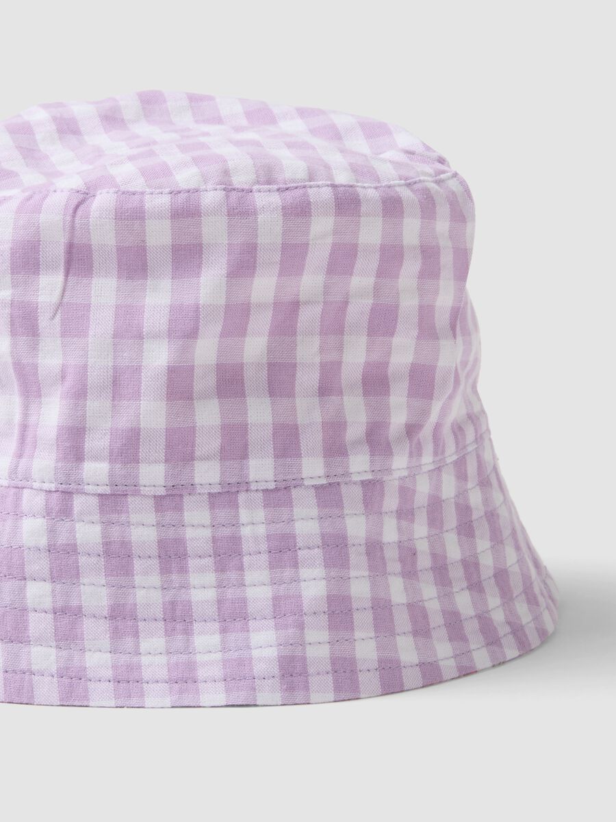 Cappello bucket multicolor in puro cotone da bimba con stampa floreale_2