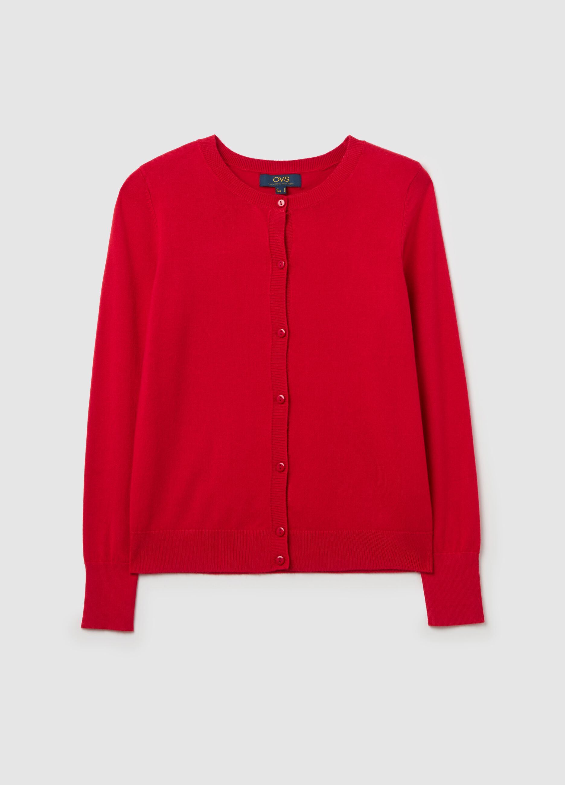 Cardigan con scollo rotondo