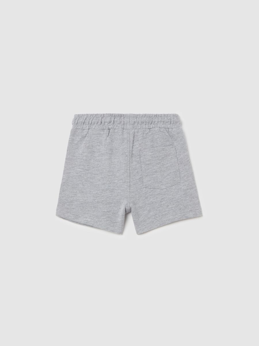Bermuda shorts in French terry with drawstring_1
