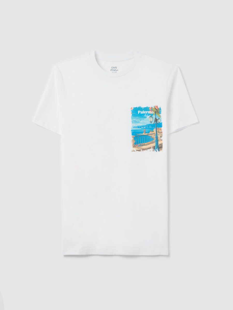 Cotton T-shirt with "Palermo Italy" print_4