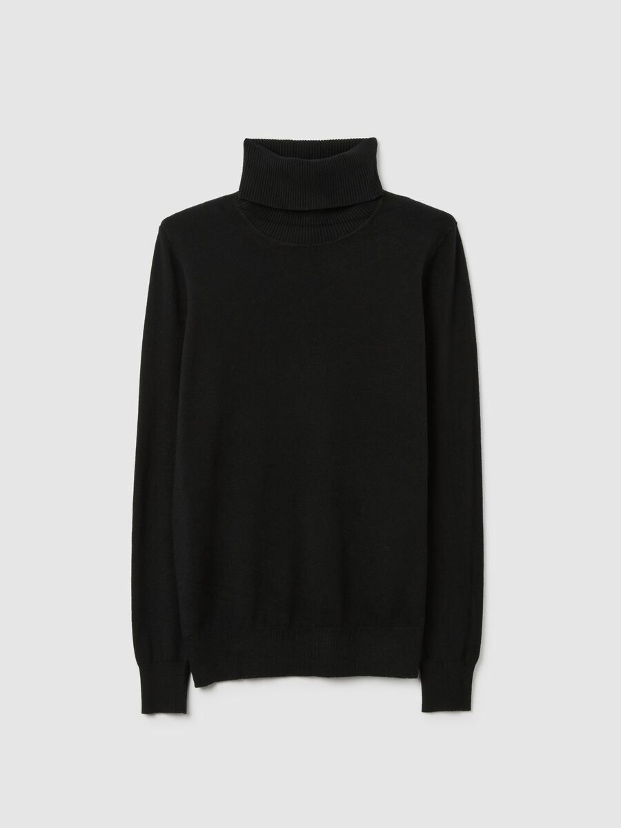 Black turtleneck regular fit_4