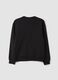 Black crew-neck sweatshirt in pure organic cotton_1