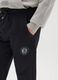 Boys' black cotton blend joggers regular fit_2