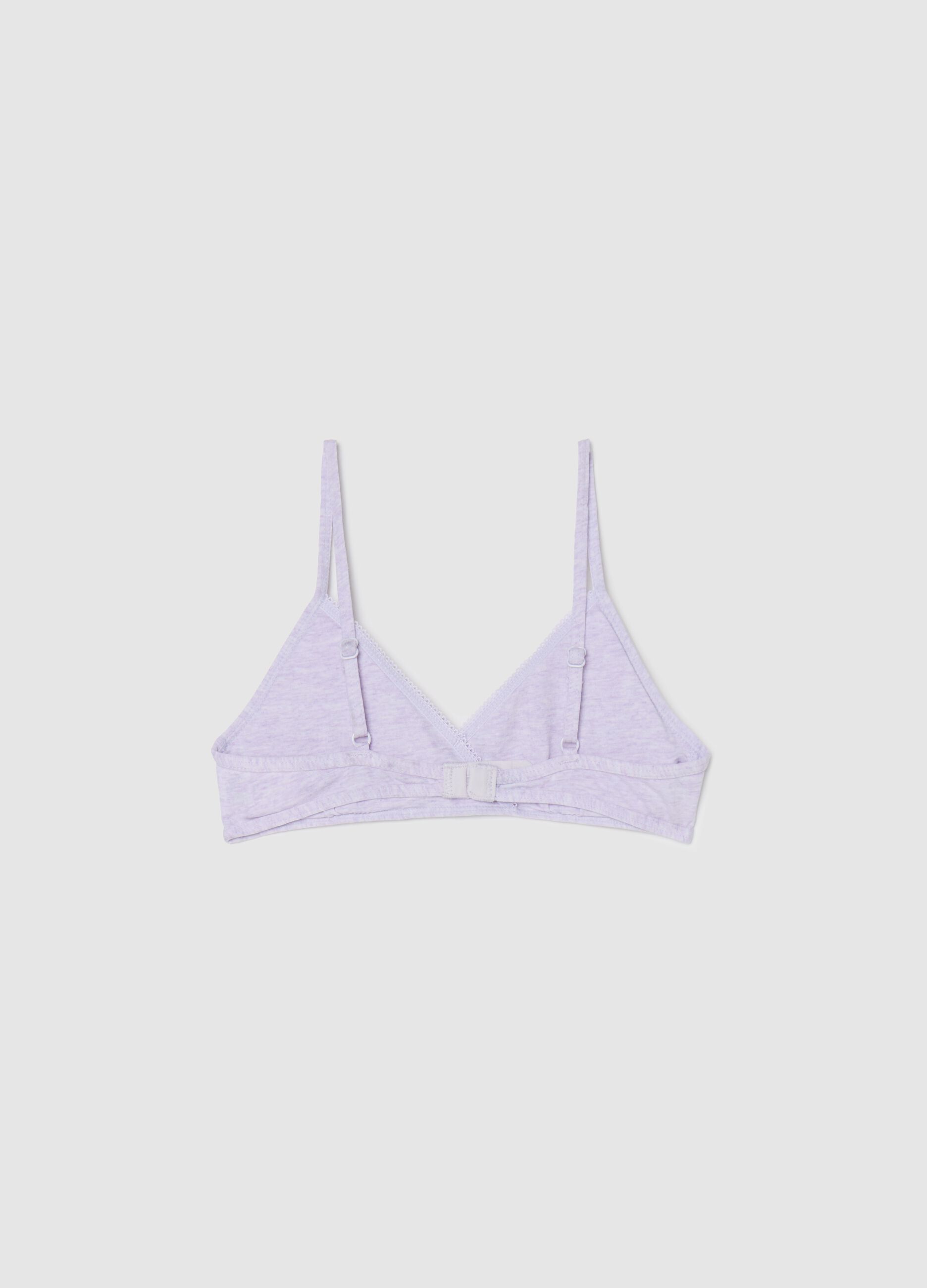Semi-padded triangle bra