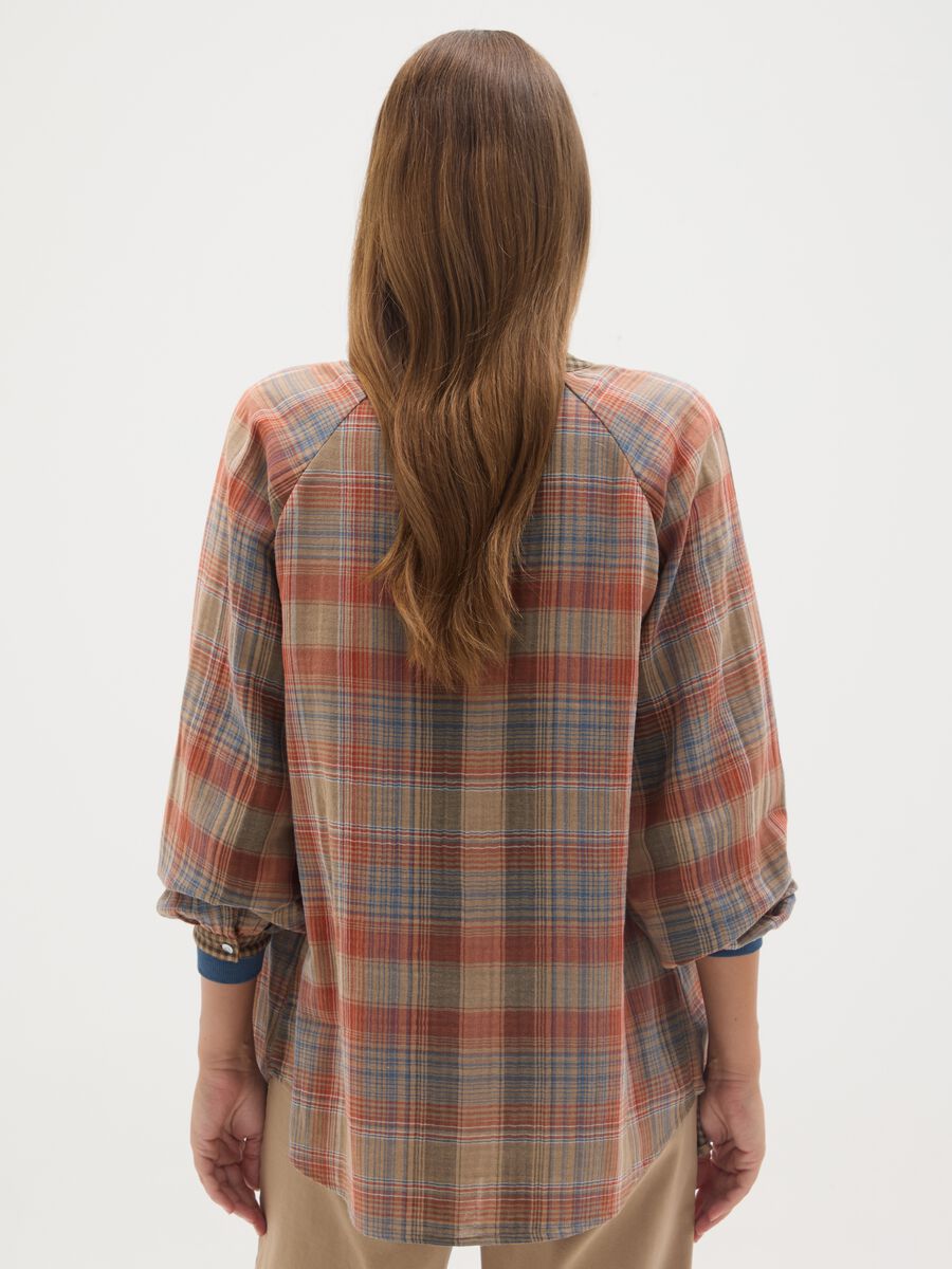 Multicolor Check Maternity Shirt_3