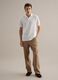 White linen and cotton blend polo regular fit_1