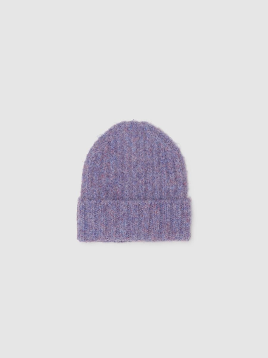 Purple jersey knit hat_0