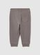 Grey regular fit cotton trousers for boys_1