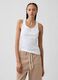Stretch cotton tank top_0