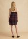 Purple cotton-linen blend dress with slim straps_3