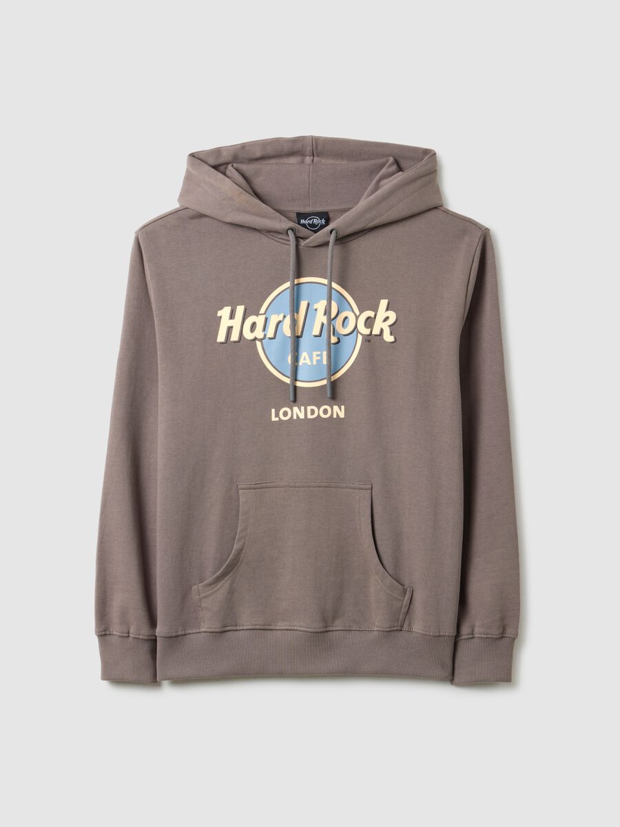 Grey pure cotton sweatshirt regular fit with Hard Rock Cafe logo_4