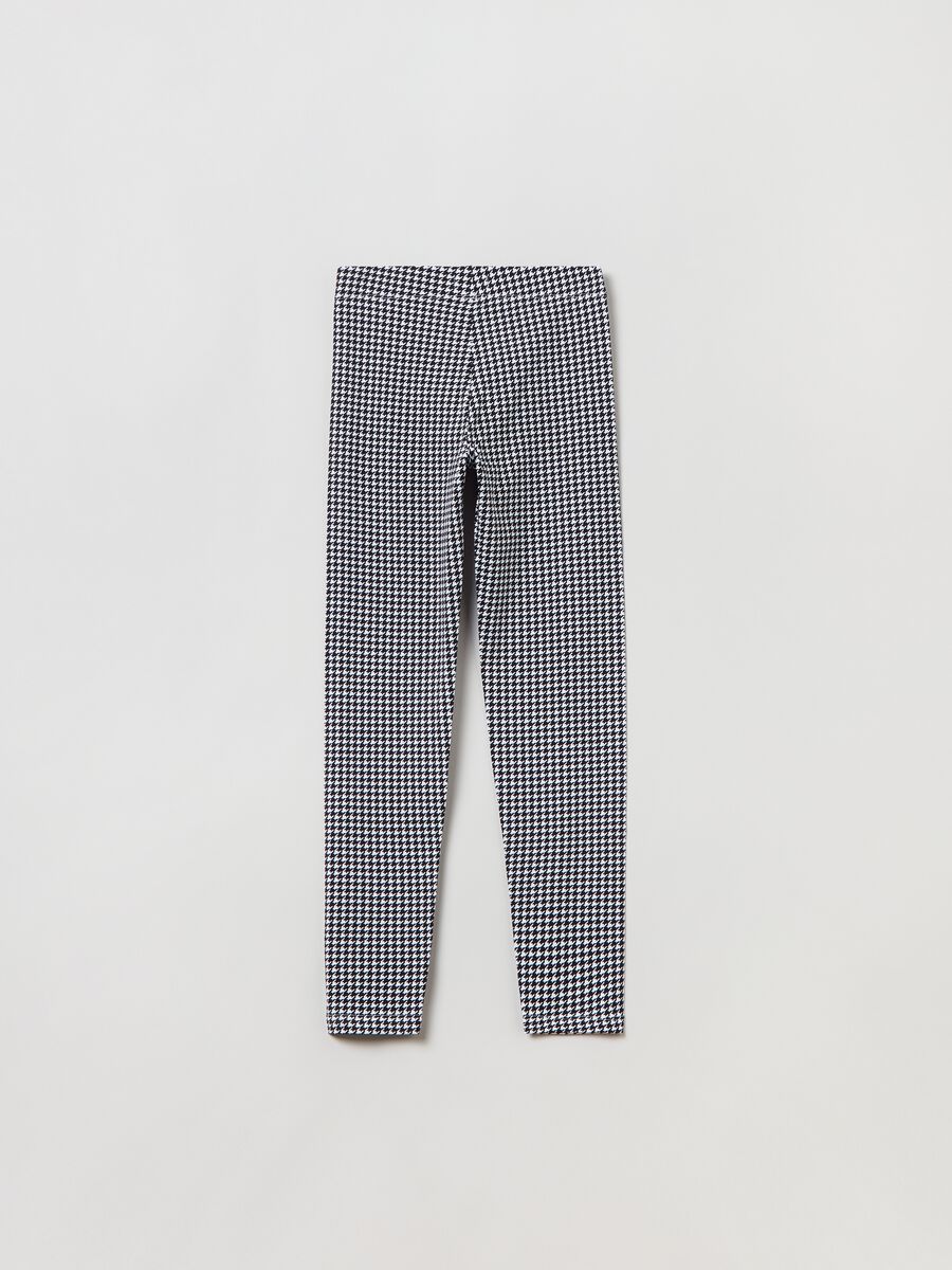 Leggings in cotone stretch con stampa_1