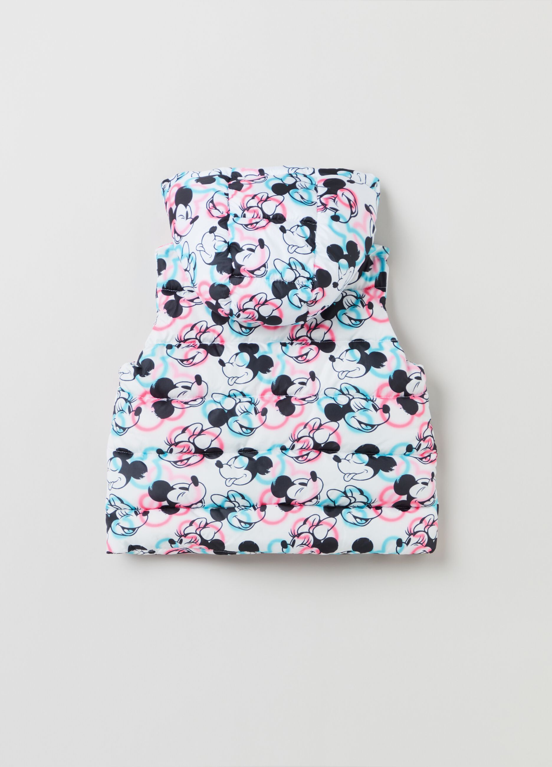 Gilet imbottito stampa Minnie e Topolino_1