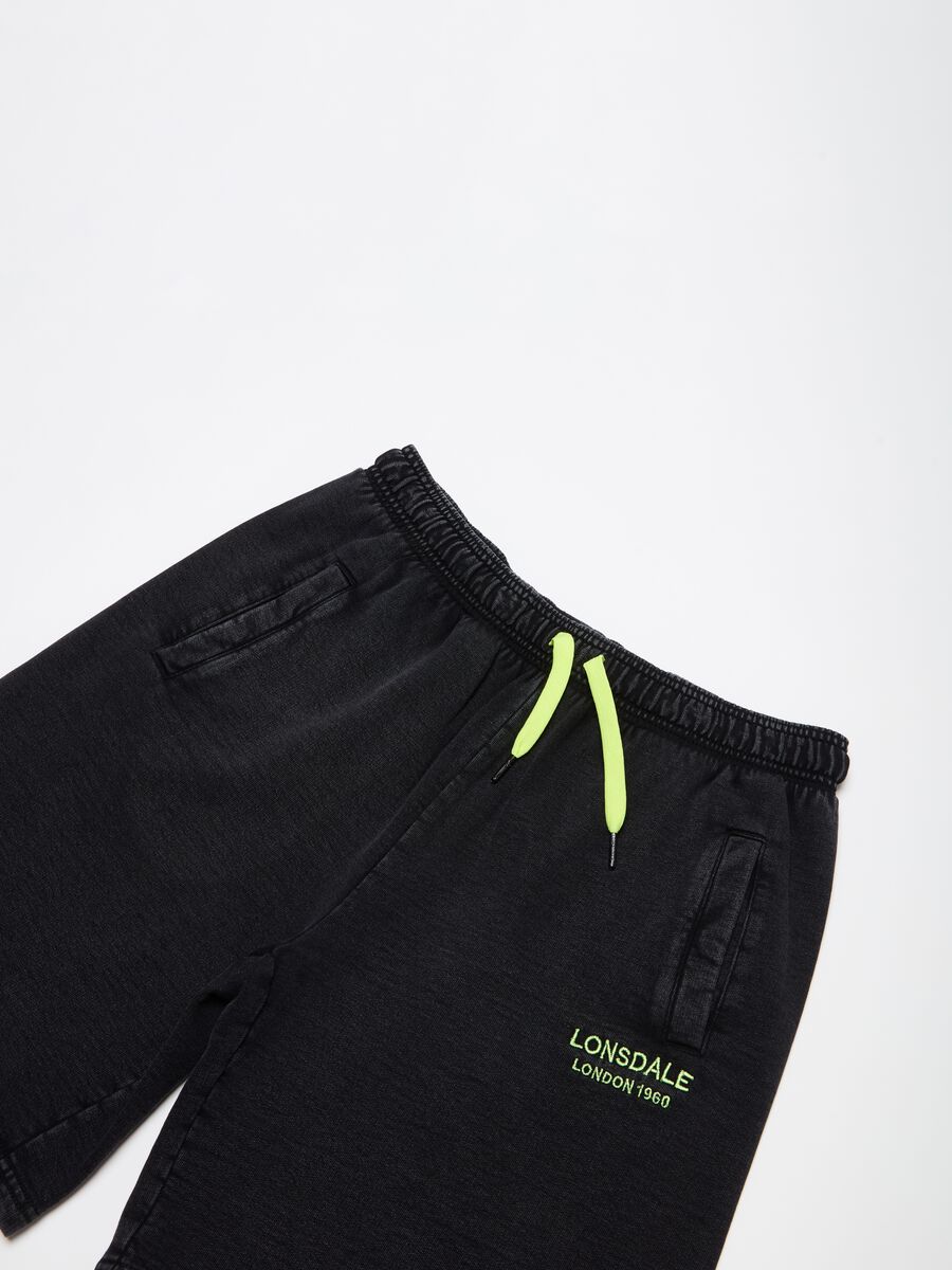 Bermuda shorts with logo embroidery and Boxing print_1