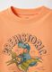 Kids Regular Fit Orange Pure Cotton T-shirt with Print_2