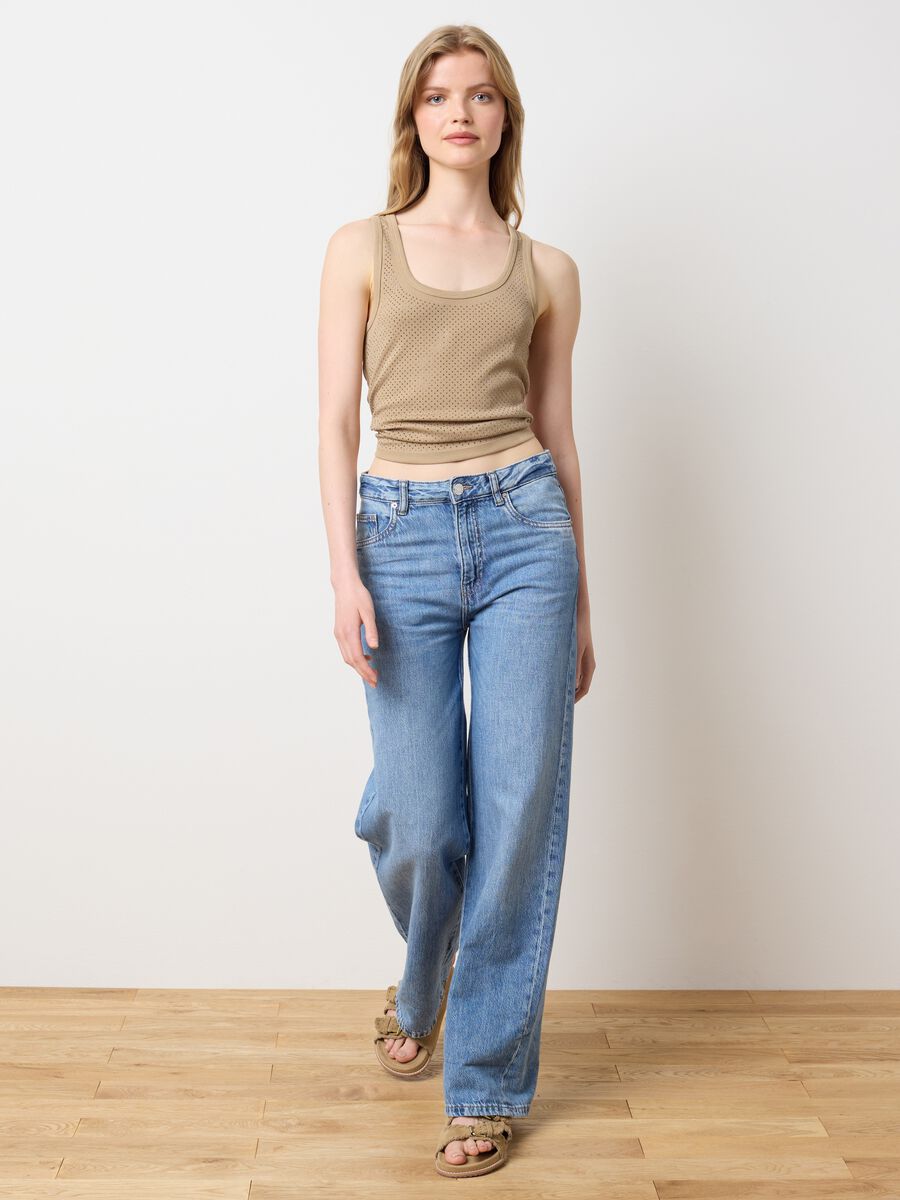 Women's Beige Blended Fitted Vest_0