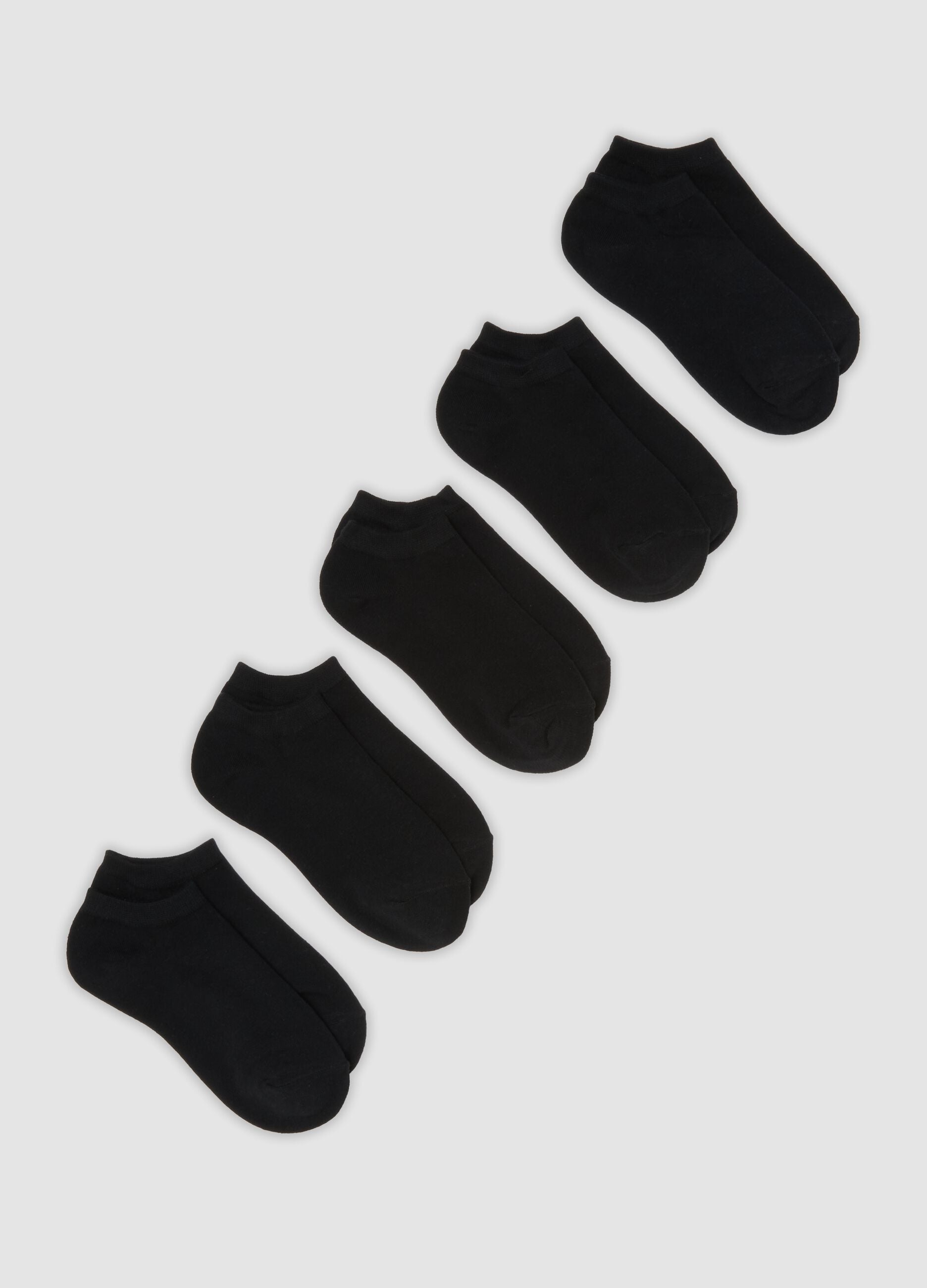 Five-pack of black organic cotton socks