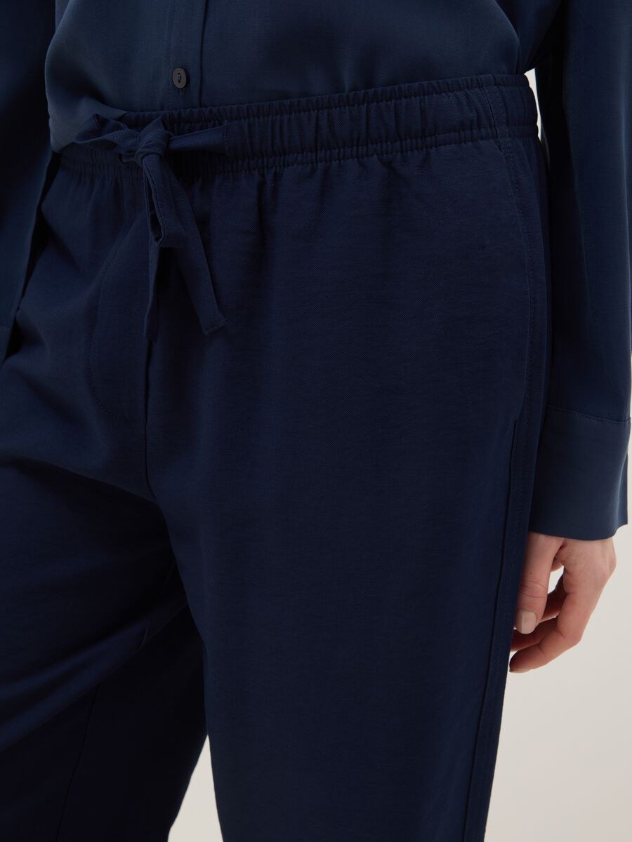 Blue Viscose Blend Trousers_3