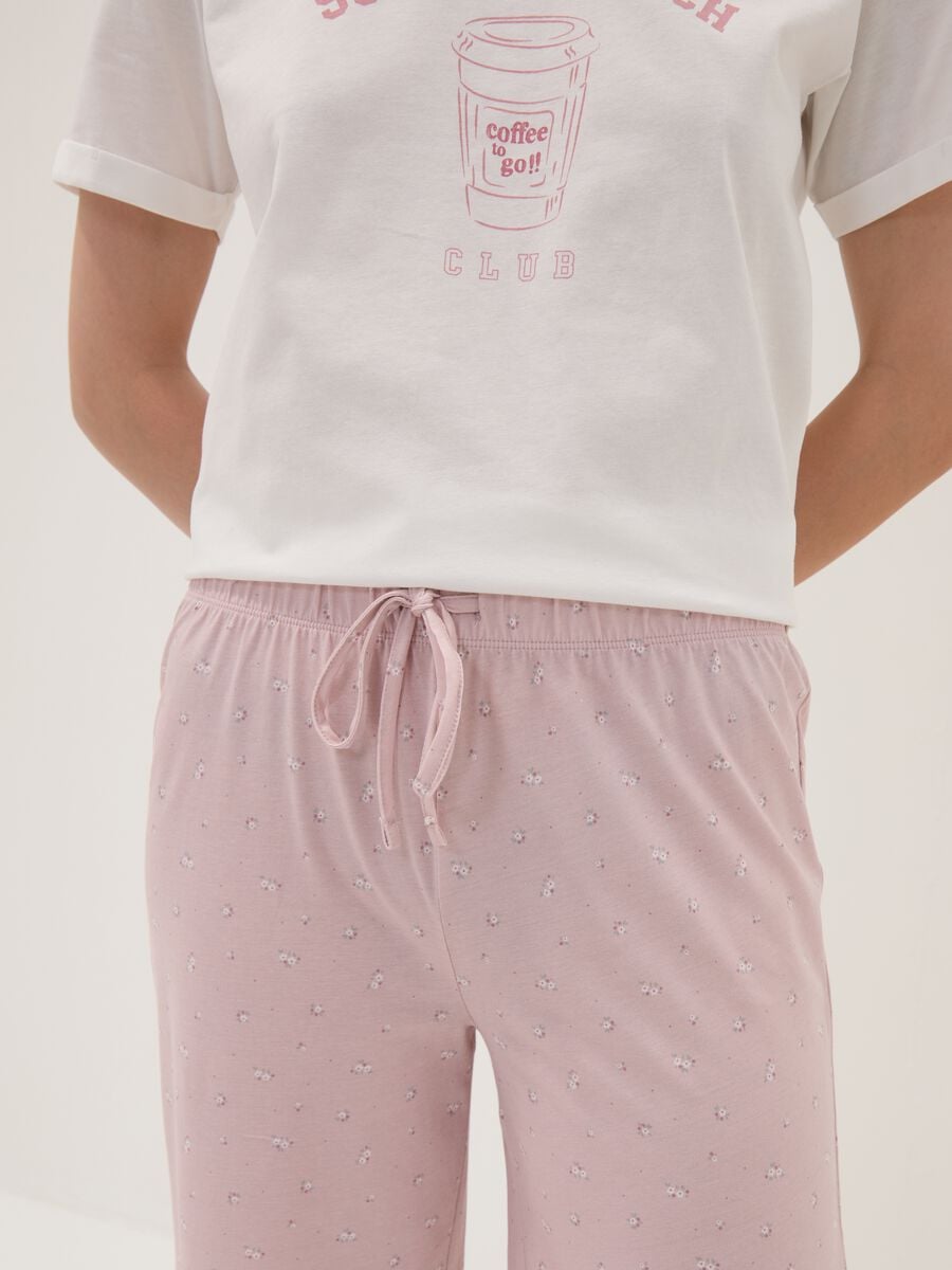 Pantaloni pigiama rosa in puro cotone organico_3