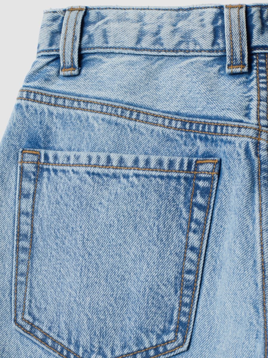 Jeans azzurri in puro cotone super wide leg_5