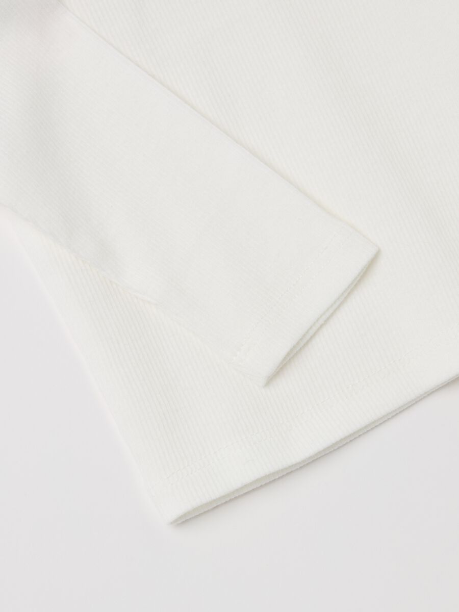 Ribbed T-shirt with long sleeves and frills_2
