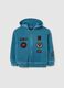 Children's sweatshirt in pure blue cotton, regular fit_0