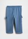 Blue Cotton Blend Baby Trousers_1