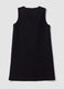 Abito smanicato nero in punto Milano di viscosa elasticizzata straight fit_6