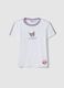 Girls' White Stretch Cotton Slim Fit T-shirt with Kuromi_3