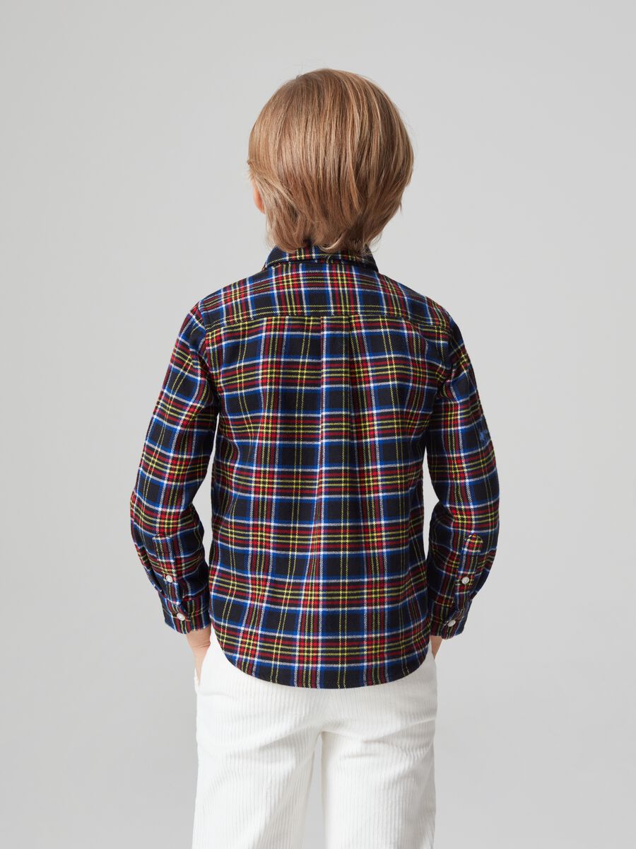 Camicia in cotone fantasia tartan_2