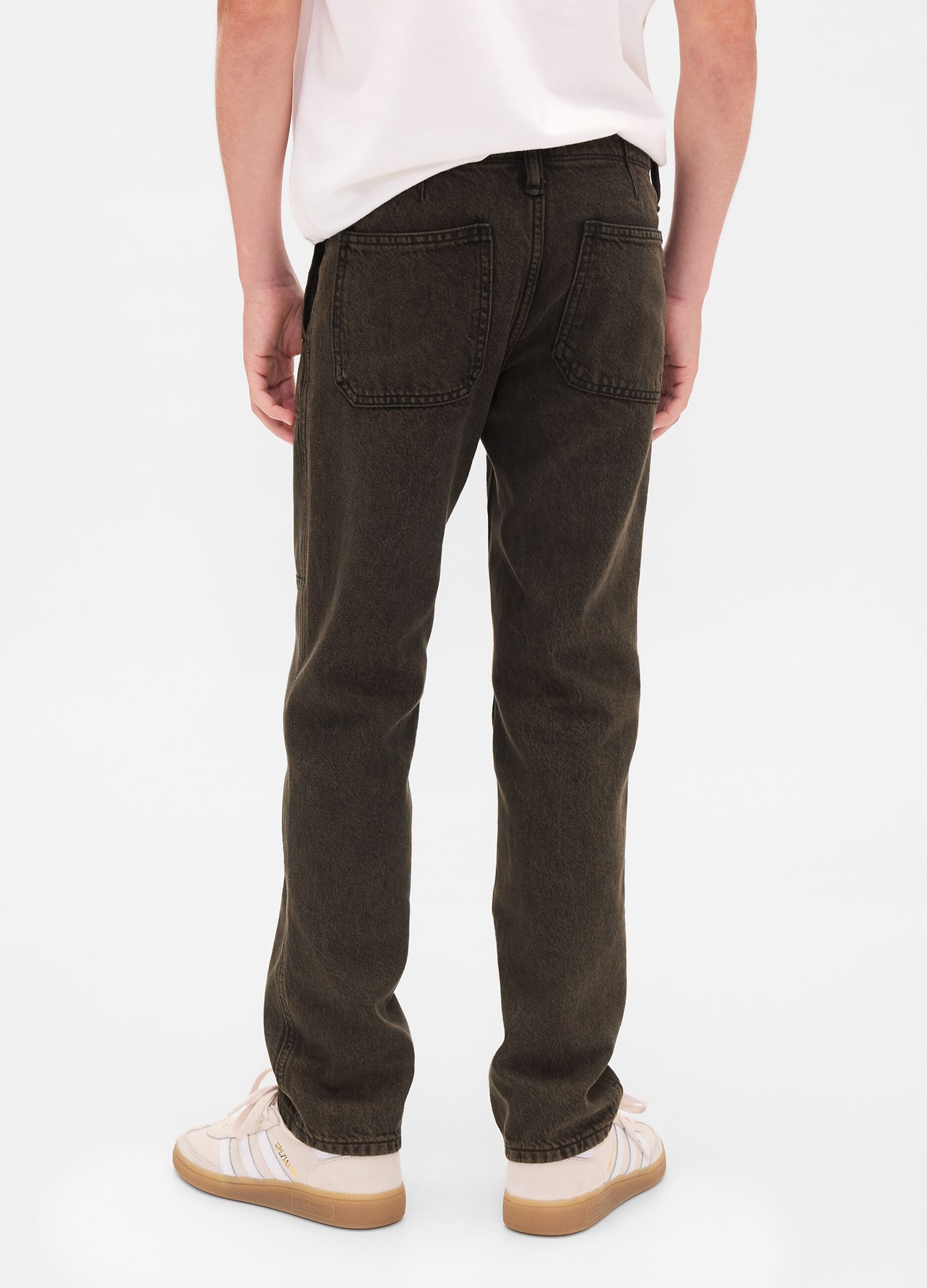 Pantaloni cargo marroni in cotone