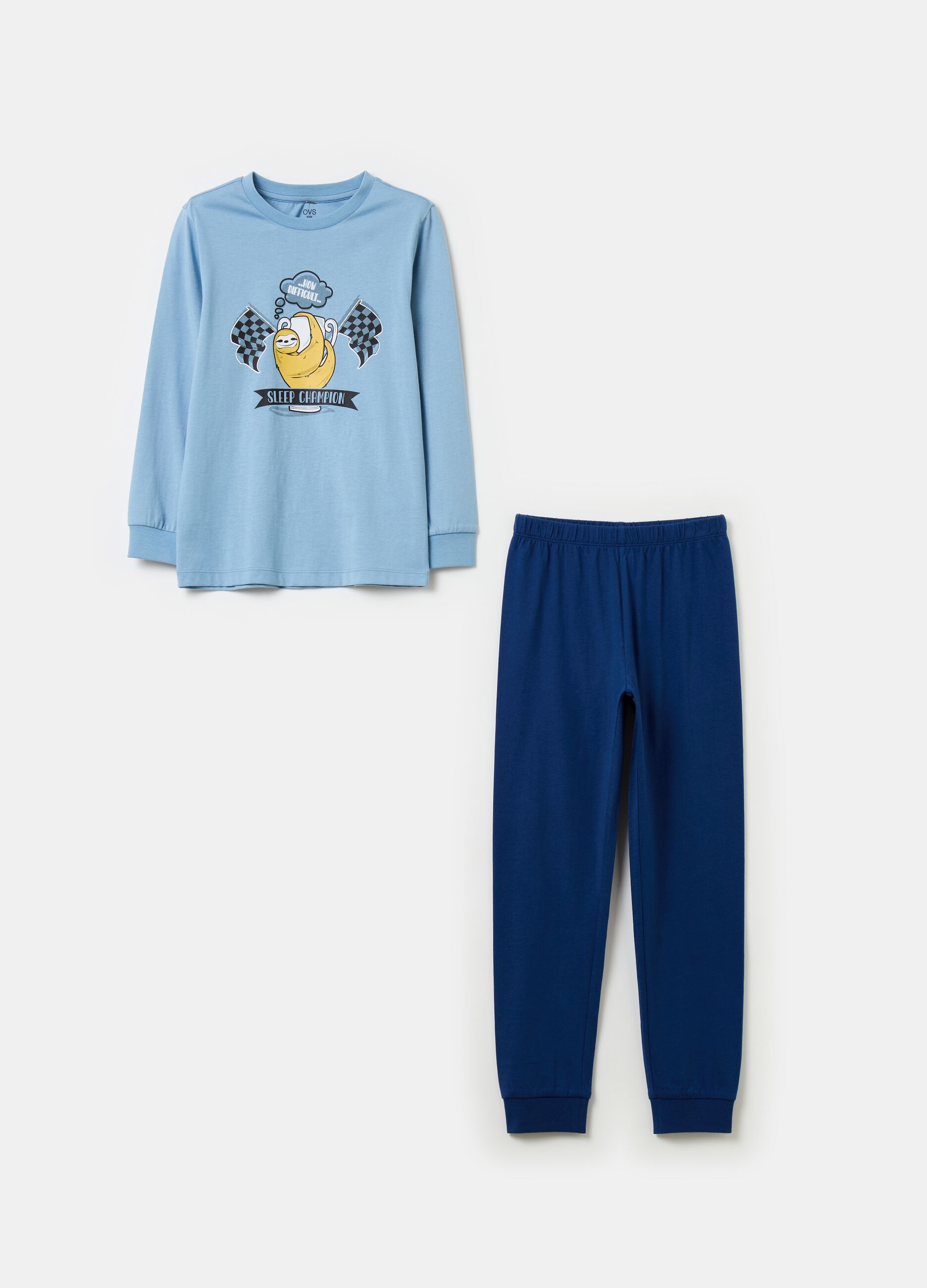 Organic cotton pyjamas with print