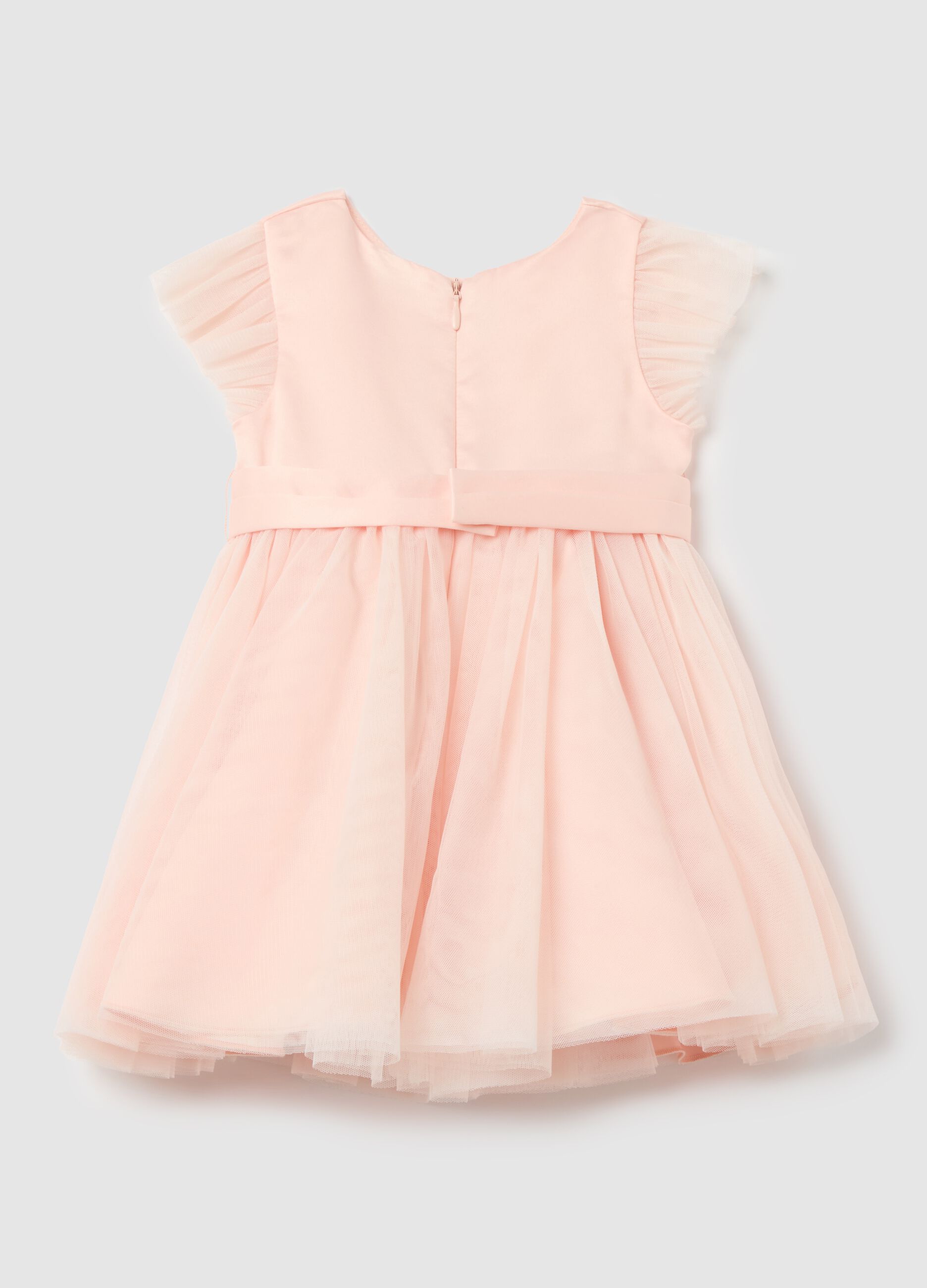Tulle dress with floral application